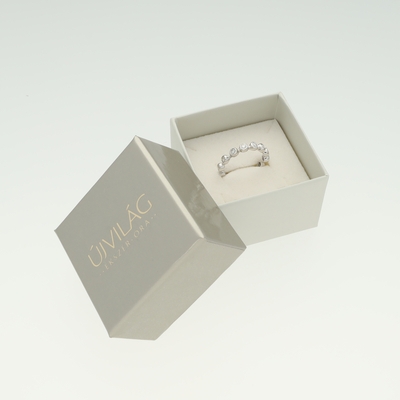 Fehér arany gyűrű 57-es méret (B23325_3I)